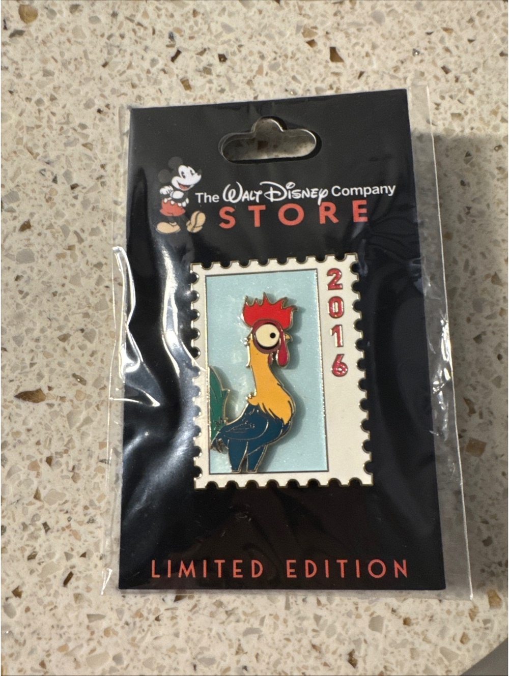 Disney DEC TWDC Commemorative Animal Stamps Hei hei from Moana LE 300 Pin